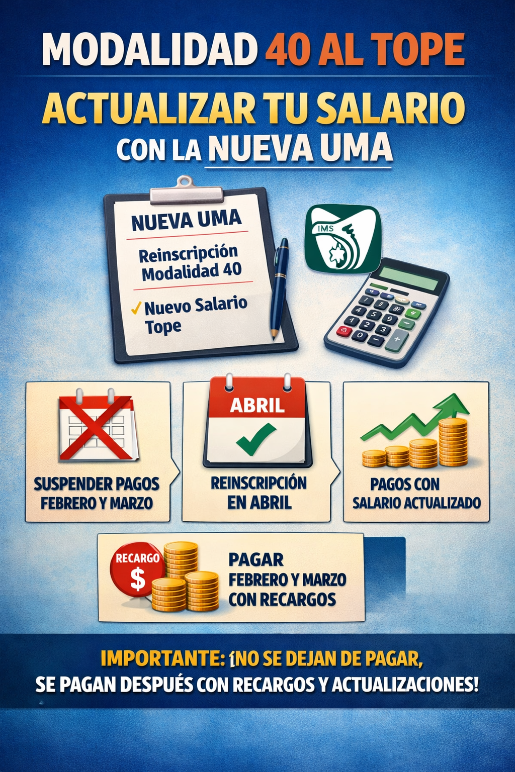 Modalidad 40 al tope: cómo actualizar tu salario con la nueva UMA