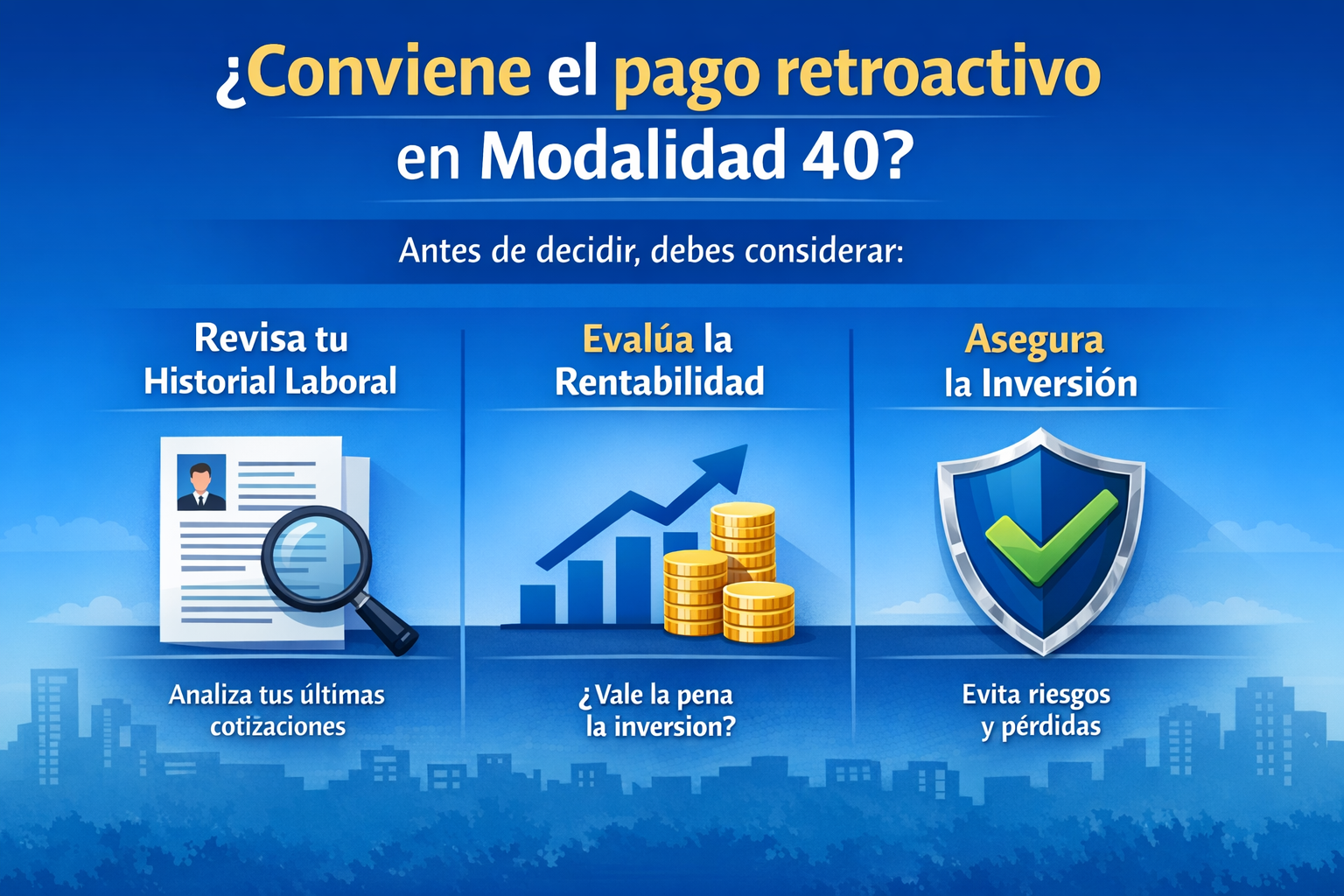 ¿Conviene el pago retroactivo en Modalidad 40?