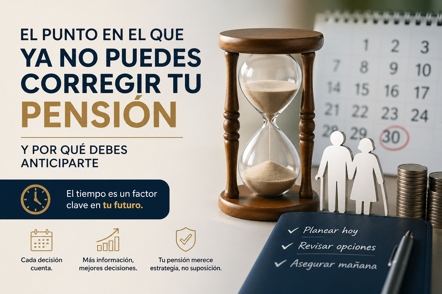 El punto en el que ya no puedes corregir tu pensión (y por qué debes anticiparte)