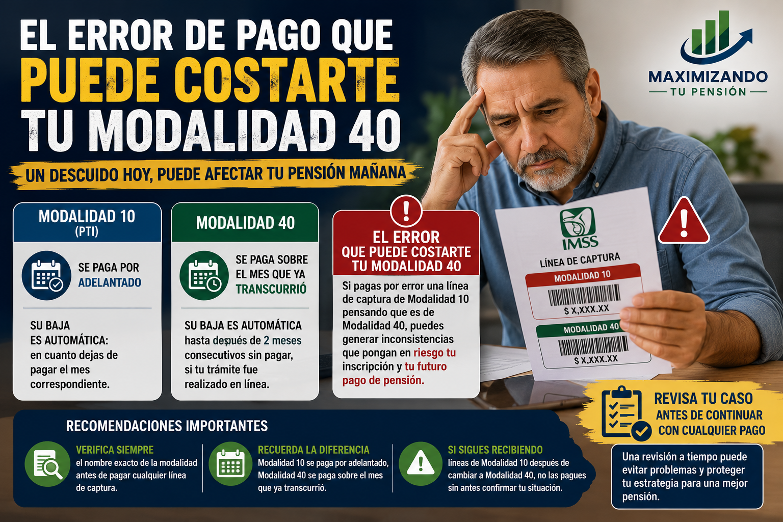 El error de pago que puede costarte tu Modalidad 40