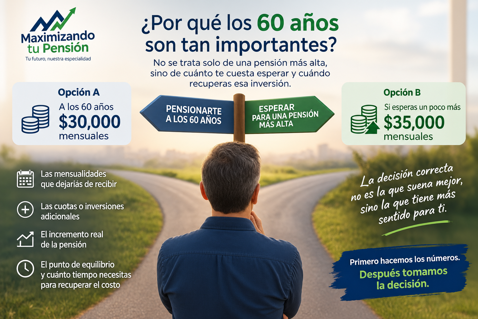 Cumplir 60 años no siempre significa que sea el mejor momento para pensionarte